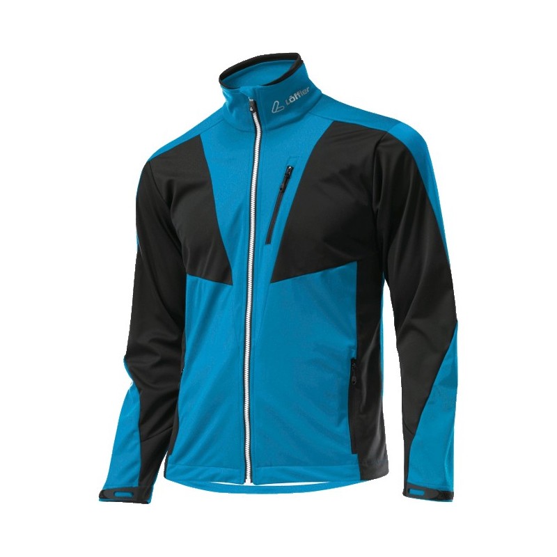 Menns jakke Löffler WS Softshell Light Worldcup svart-blå Menns jakke Löffler WS Softshell Light Worldcup svart-blå